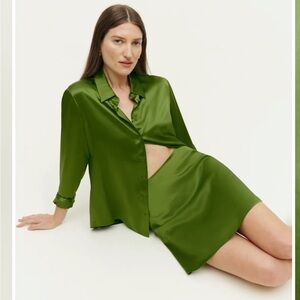 Reformation Benson Silk Skirt